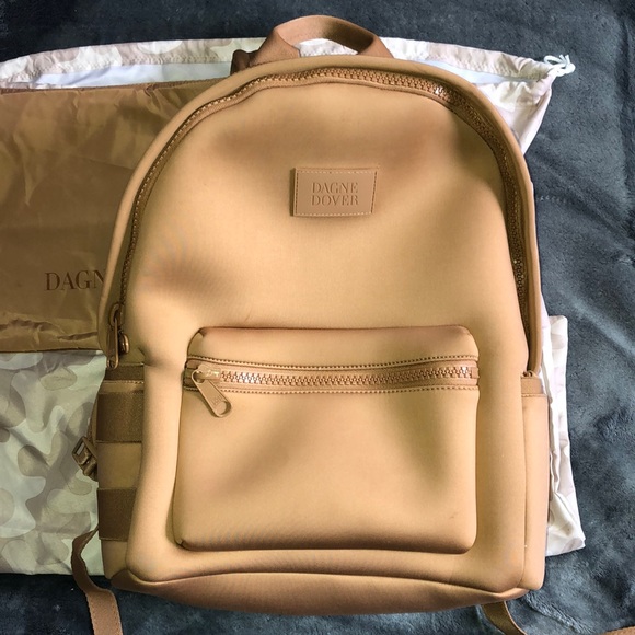 camel color backpack
